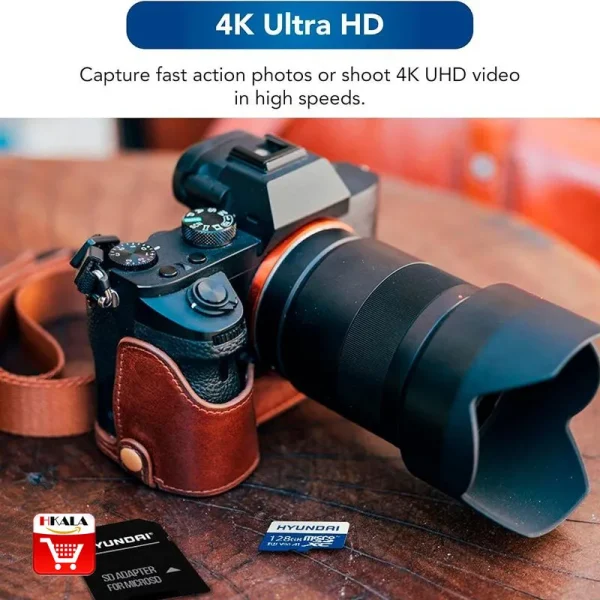 رم میکرو 128 گیگ هیوندای Hyundai A1 V30 U3 C10 100MB/s - تصویر 4