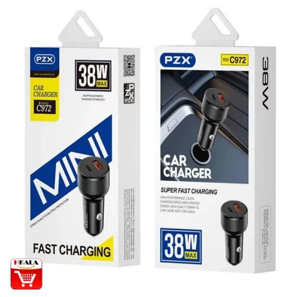 شارژر فندکی PZX C972؛ شارژ فوق‌سریع 38 وات - تصویر 2