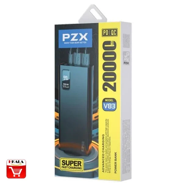 پاوربانک PZX مدل V83 – ظرفیت 20000mAh با شارژ سریع ۲۲.۵ وات - Image 4