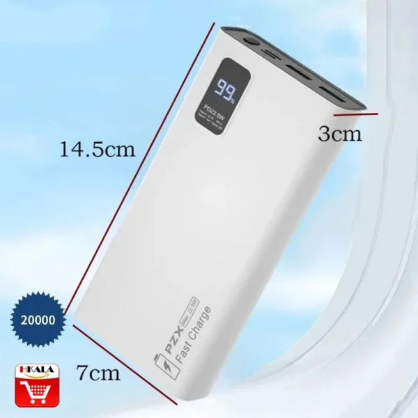 پاوربانک PZX مدل V83 – ظرفیت 20000mAh با شارژ سریع ۲۲.۵ وات - Image 6