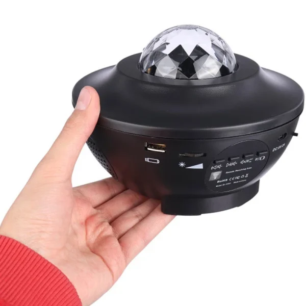 رقص نور کهکشانی اسپیکر دار مدل BL-XK01 - چراغ خواب کهکشان بلوتوثی با ریموت و فلش‌خور - تصویر 5